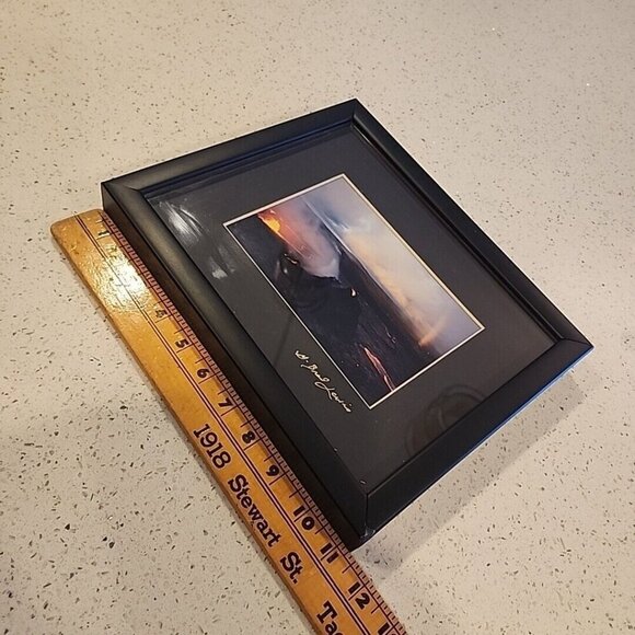 Black Framed Art Photo Hawaii Volcano Lava Signed G Brad Lewis 9.5x11 Photograph - Picture 5 of 7